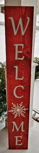HOLIDAY PORCH SIGNS- WOOD ENGRAVED- WELCOME - GO BUCKS!